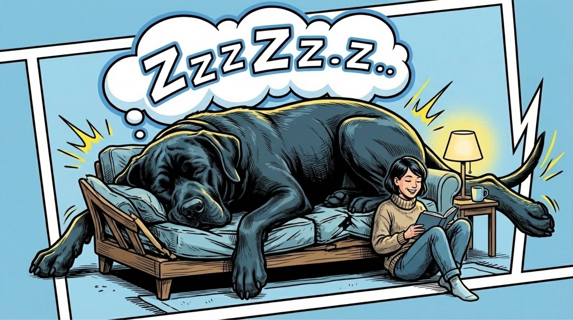 giant dog breeds sleeping in small apartment