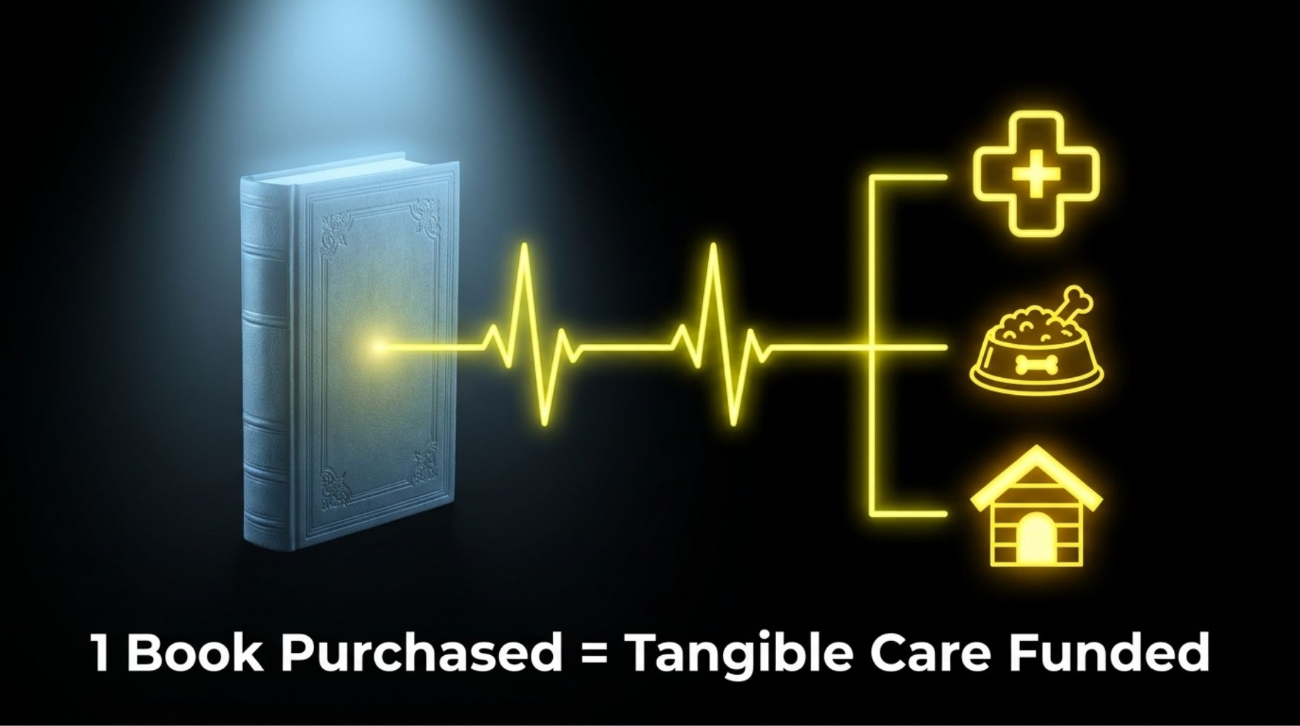 the funds from the book goes to the dog shelter