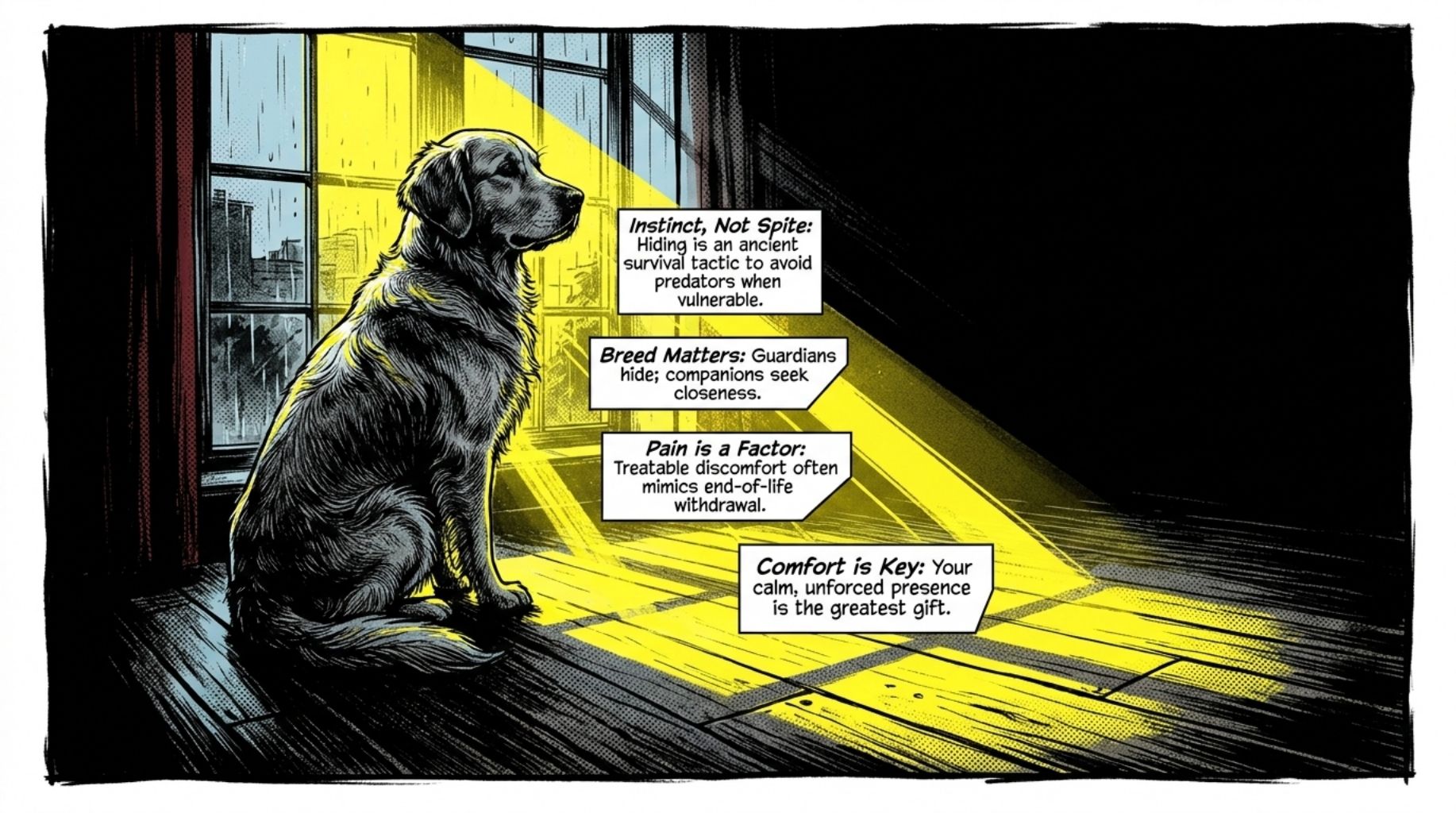 comfort is key for dogs at the end of their life