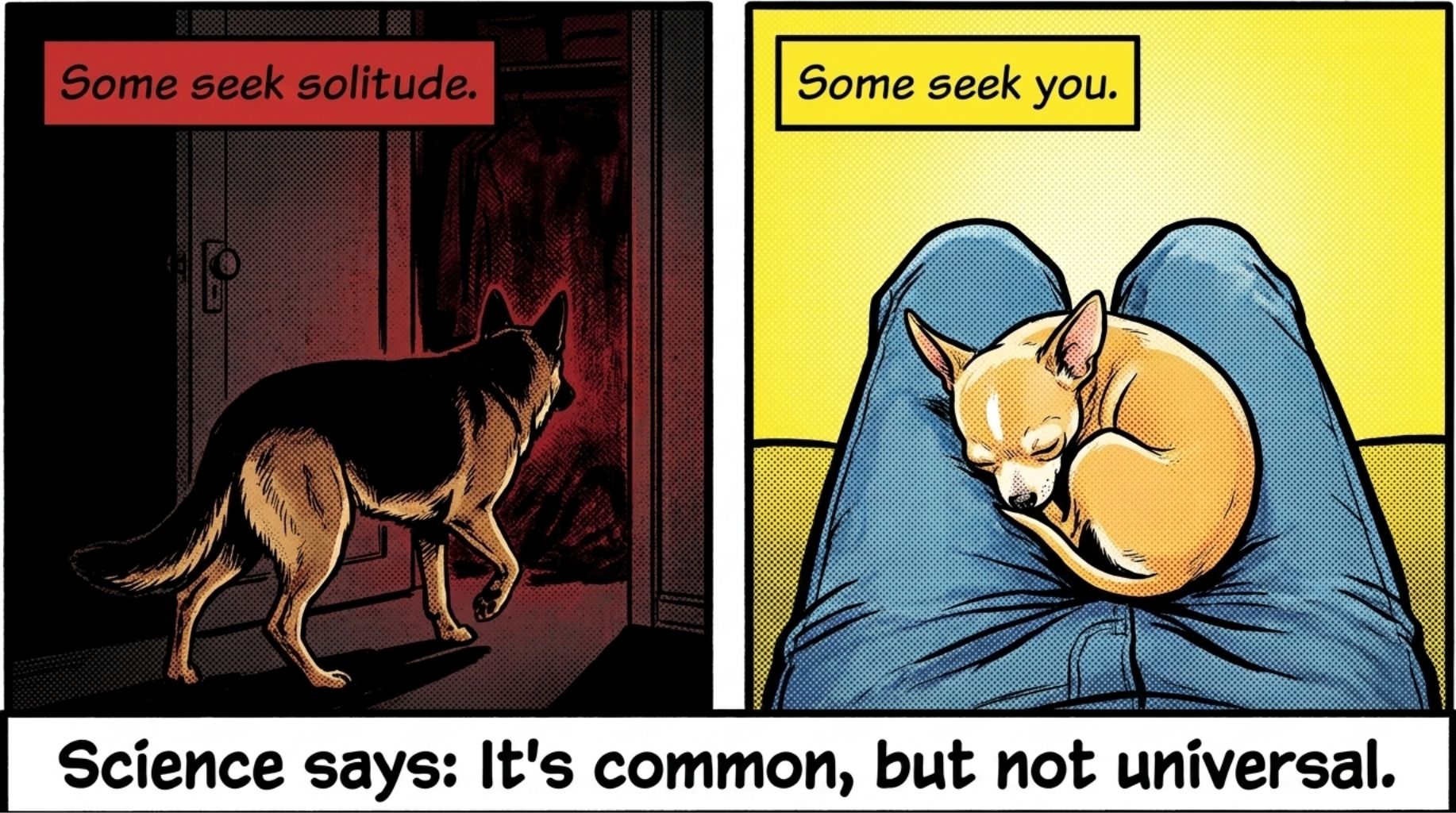 some dogs seek solitude others seek their owners