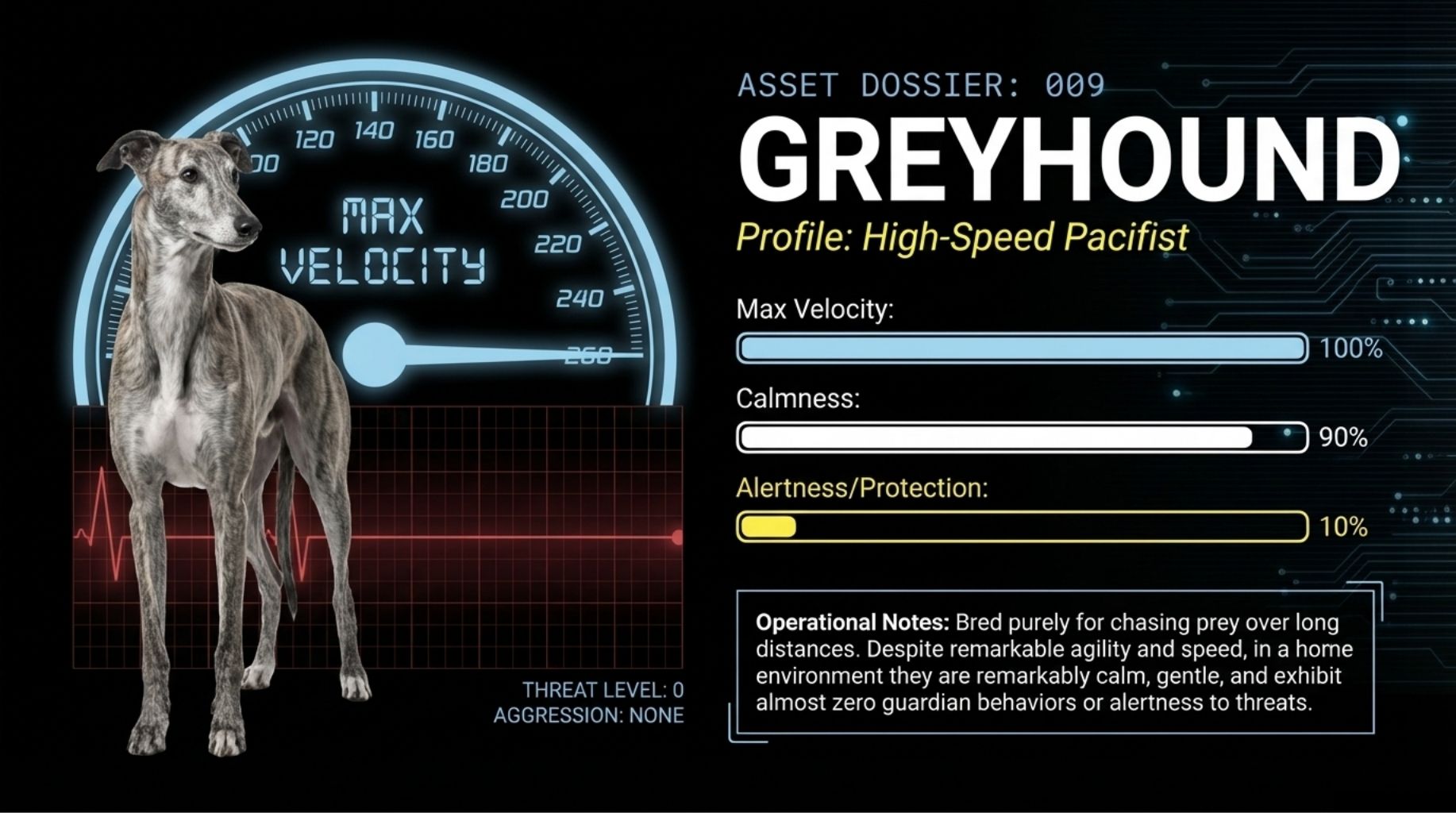 Greyhound as Guard dog