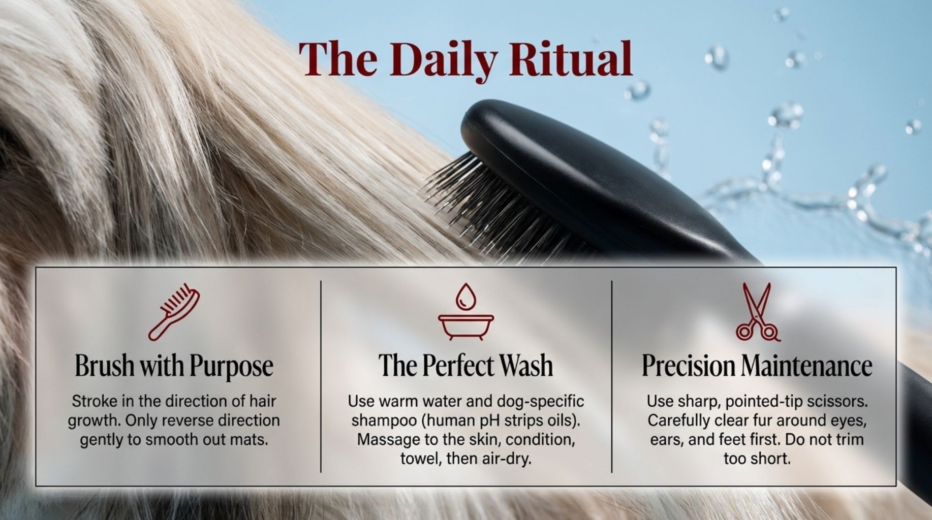 daily ritual for dog fur care