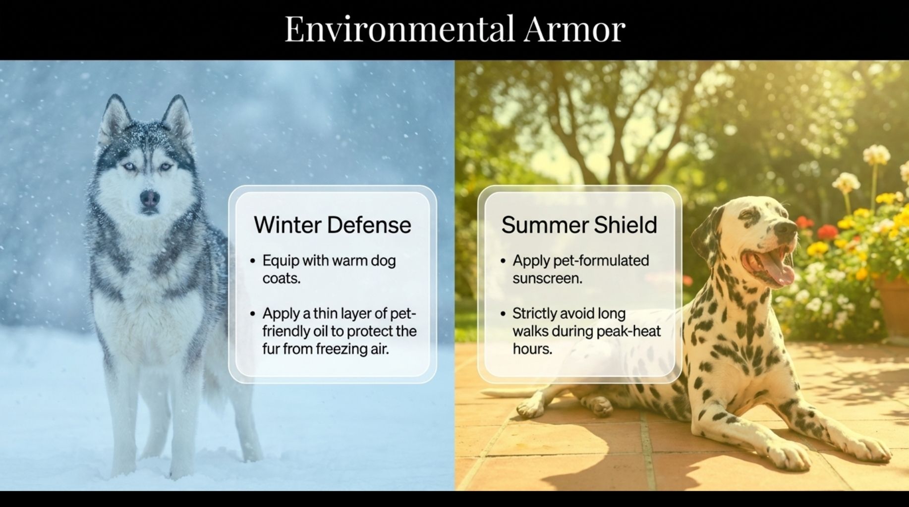 winter defense versus summer shield for your dog fur