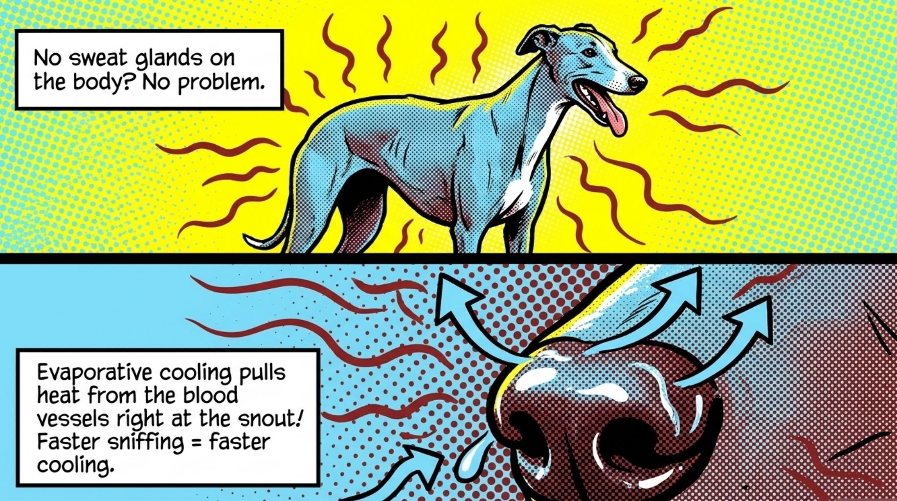 Dogs' Noses Are Wet to cool them down