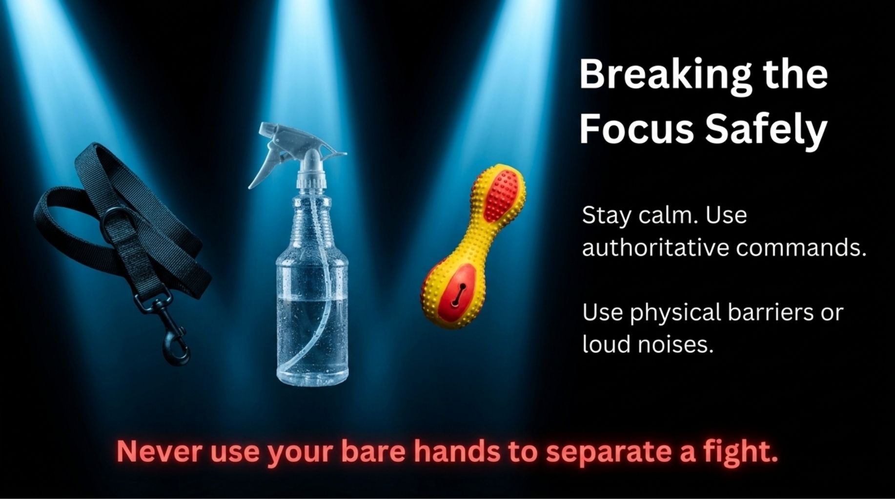 tools to break a dog fight