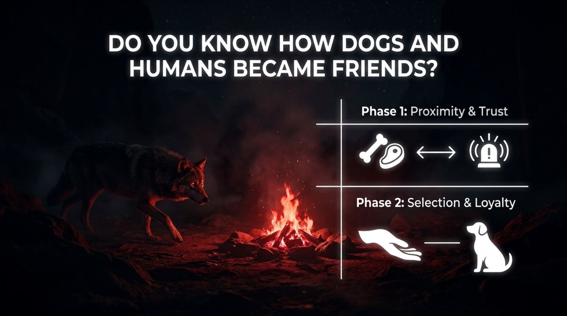 dogs and humans became friends in two phases