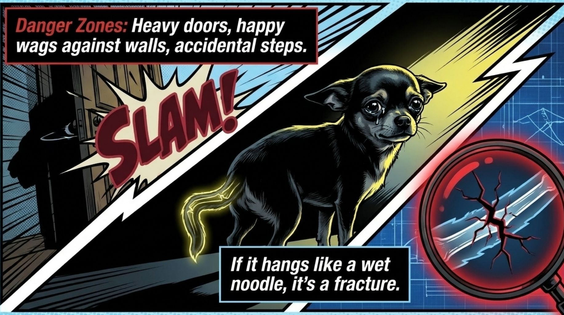 broken dog tail