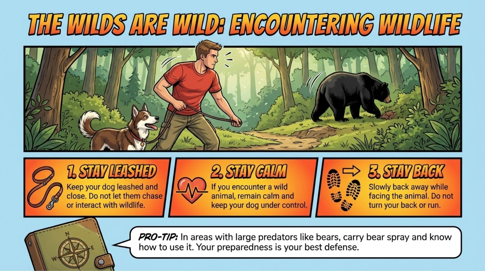 be aware of the wildlife in the nature