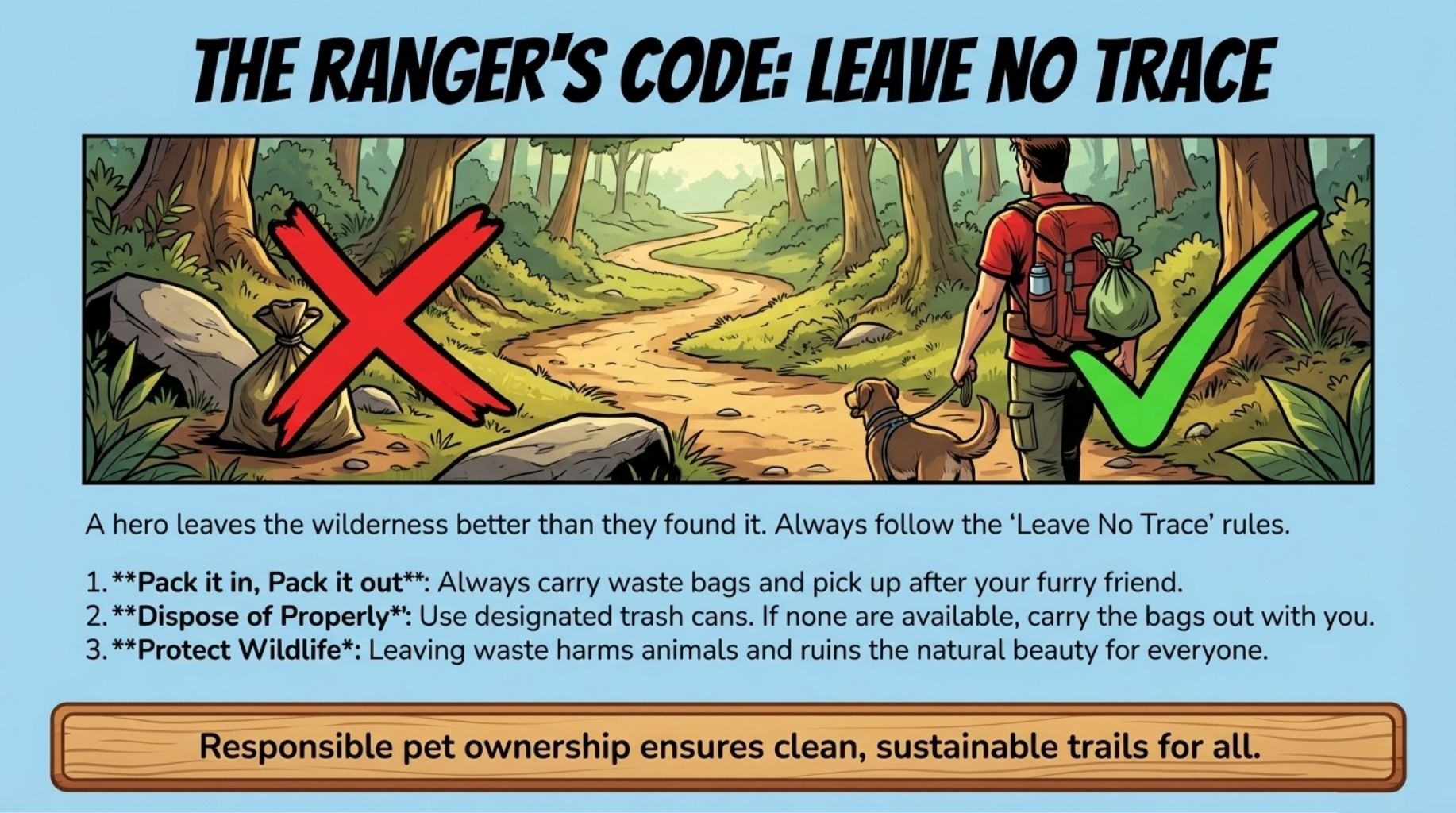 leave no trace and collect your waste