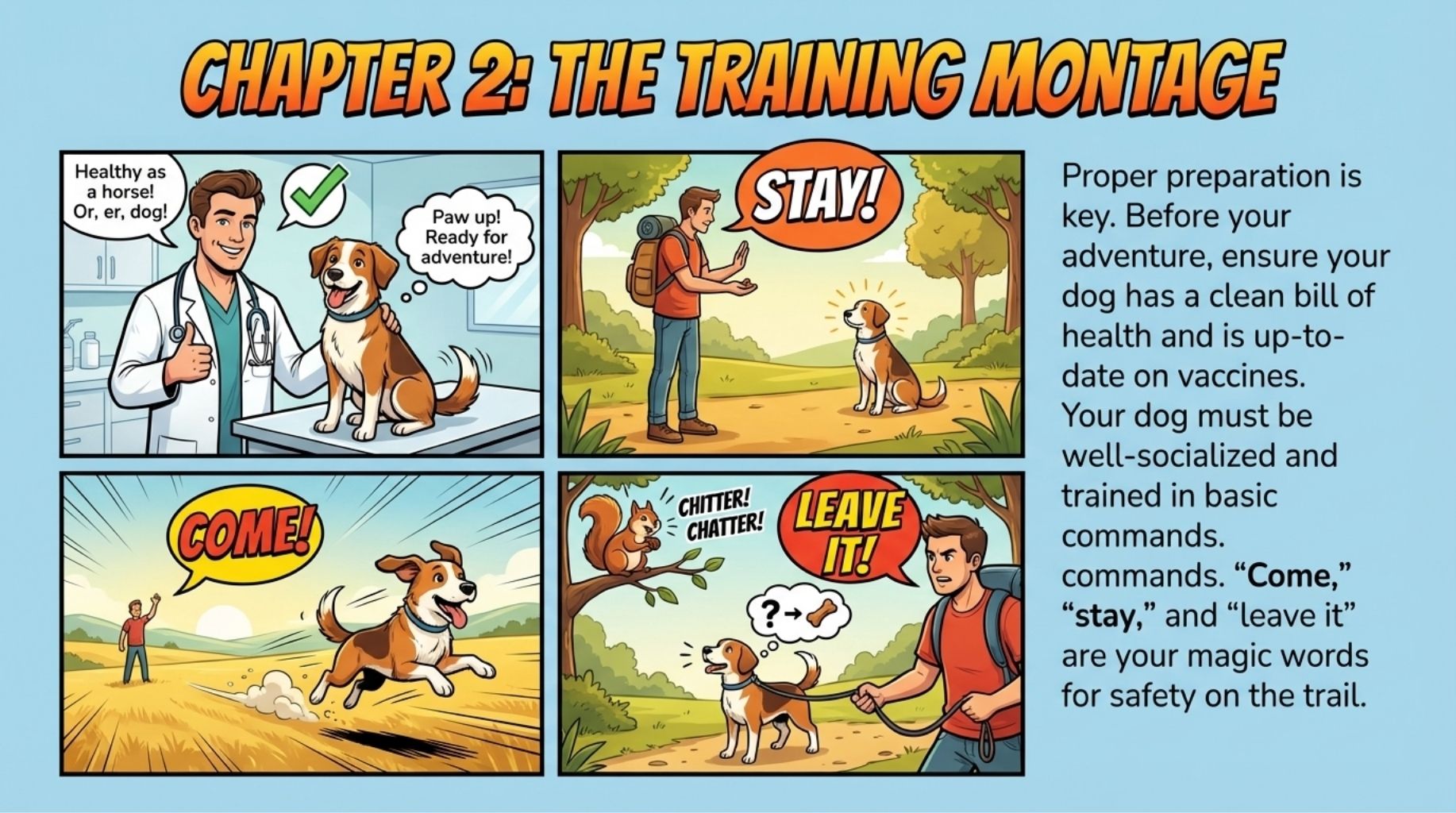 be sure your dog is prepared