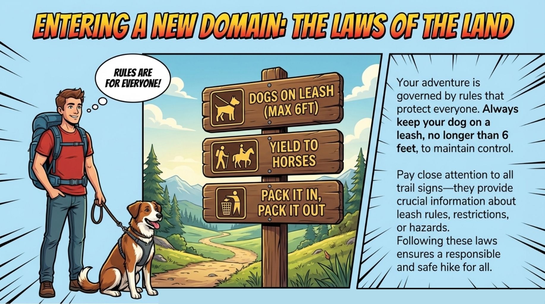 the laws of the path for hiking with your dog