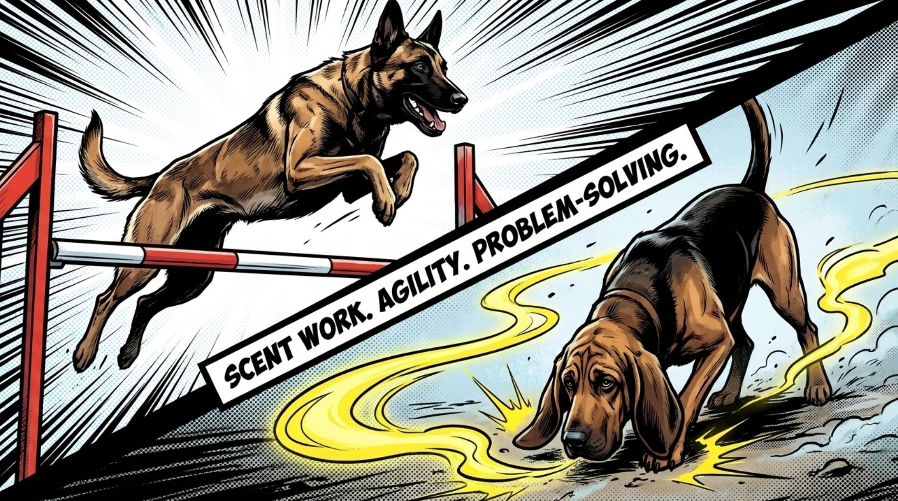 scent work, agility training and problem soving