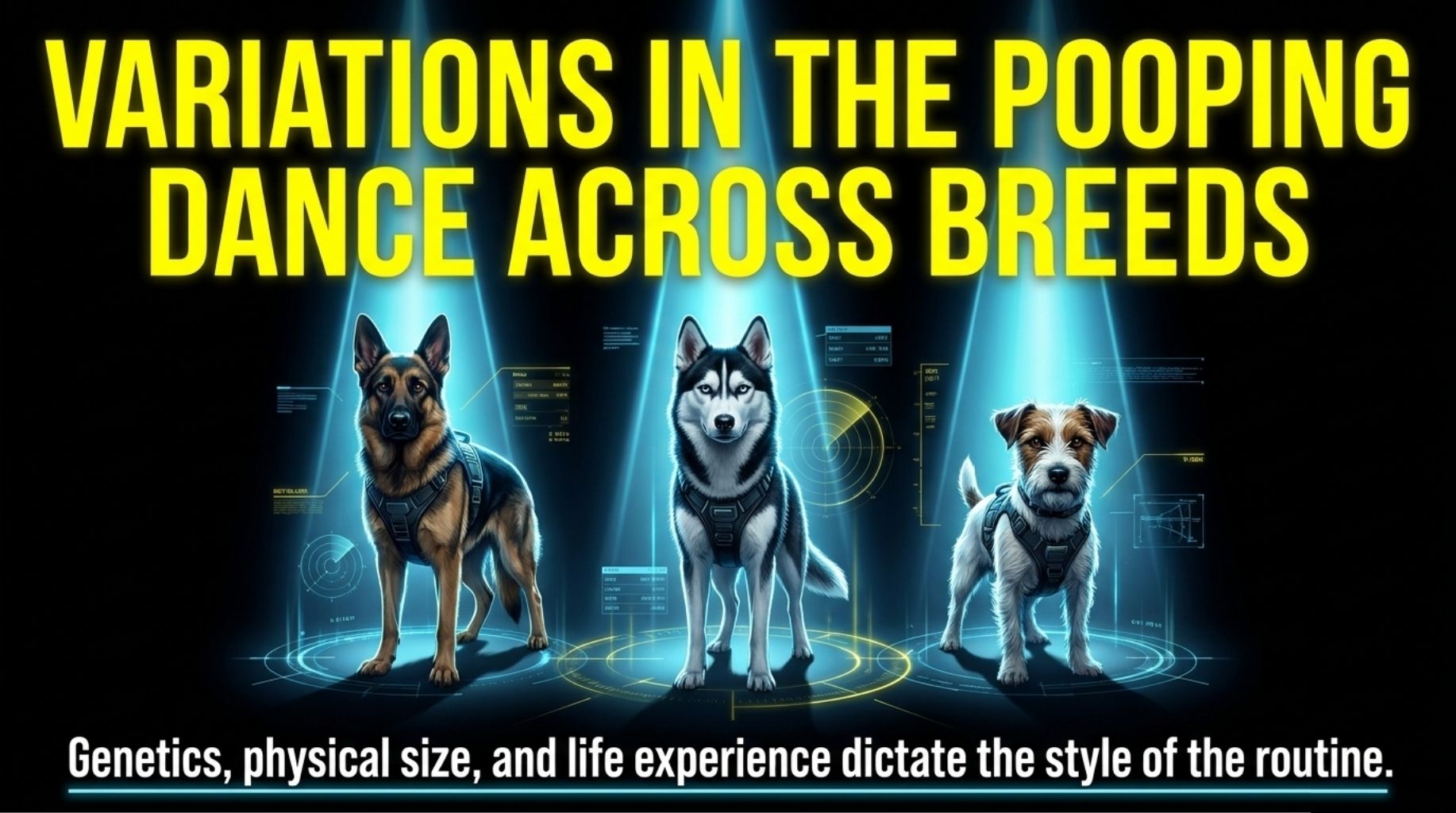 breeds and dog pooping dance