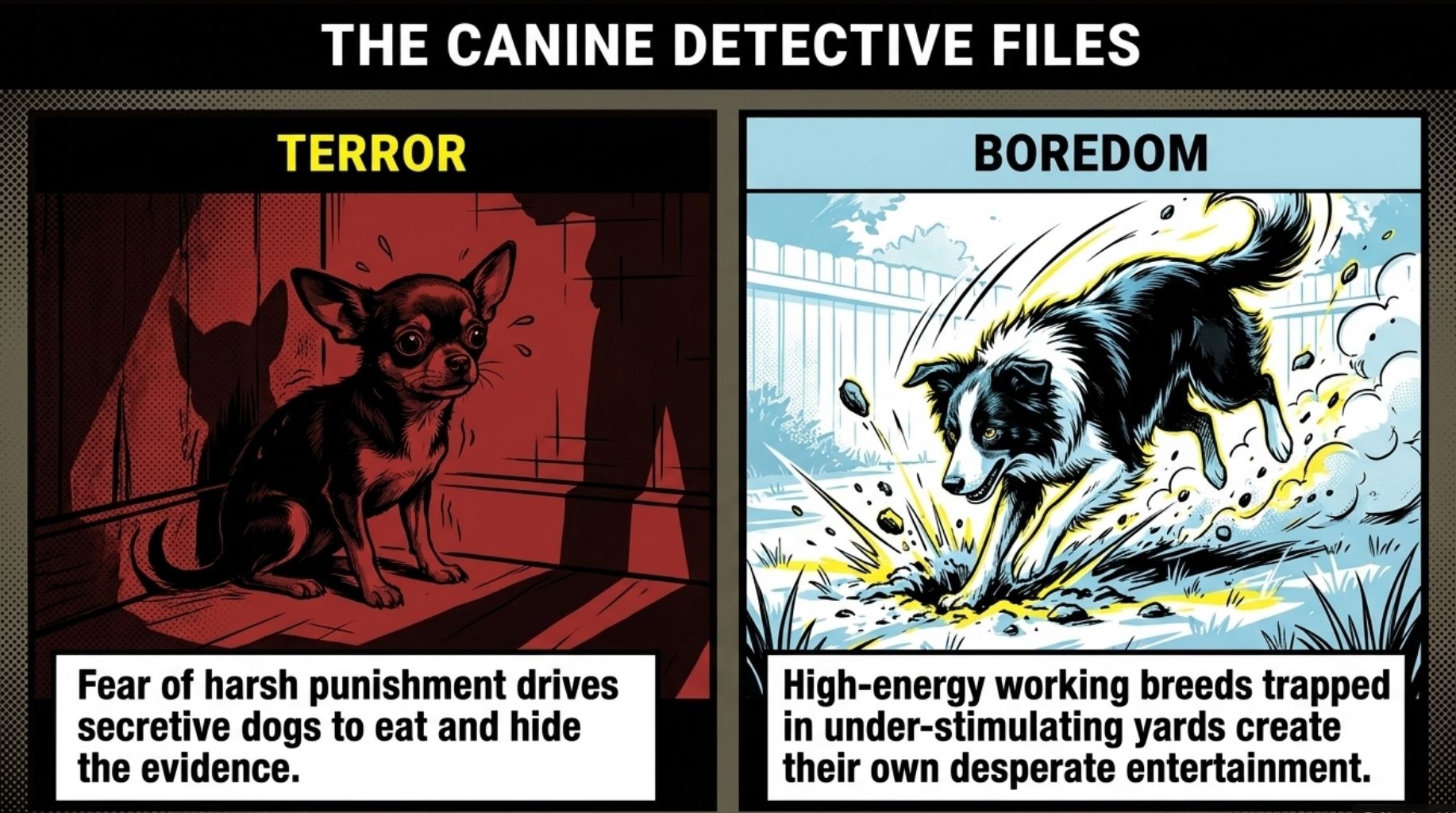 dog terror and dog boredom
