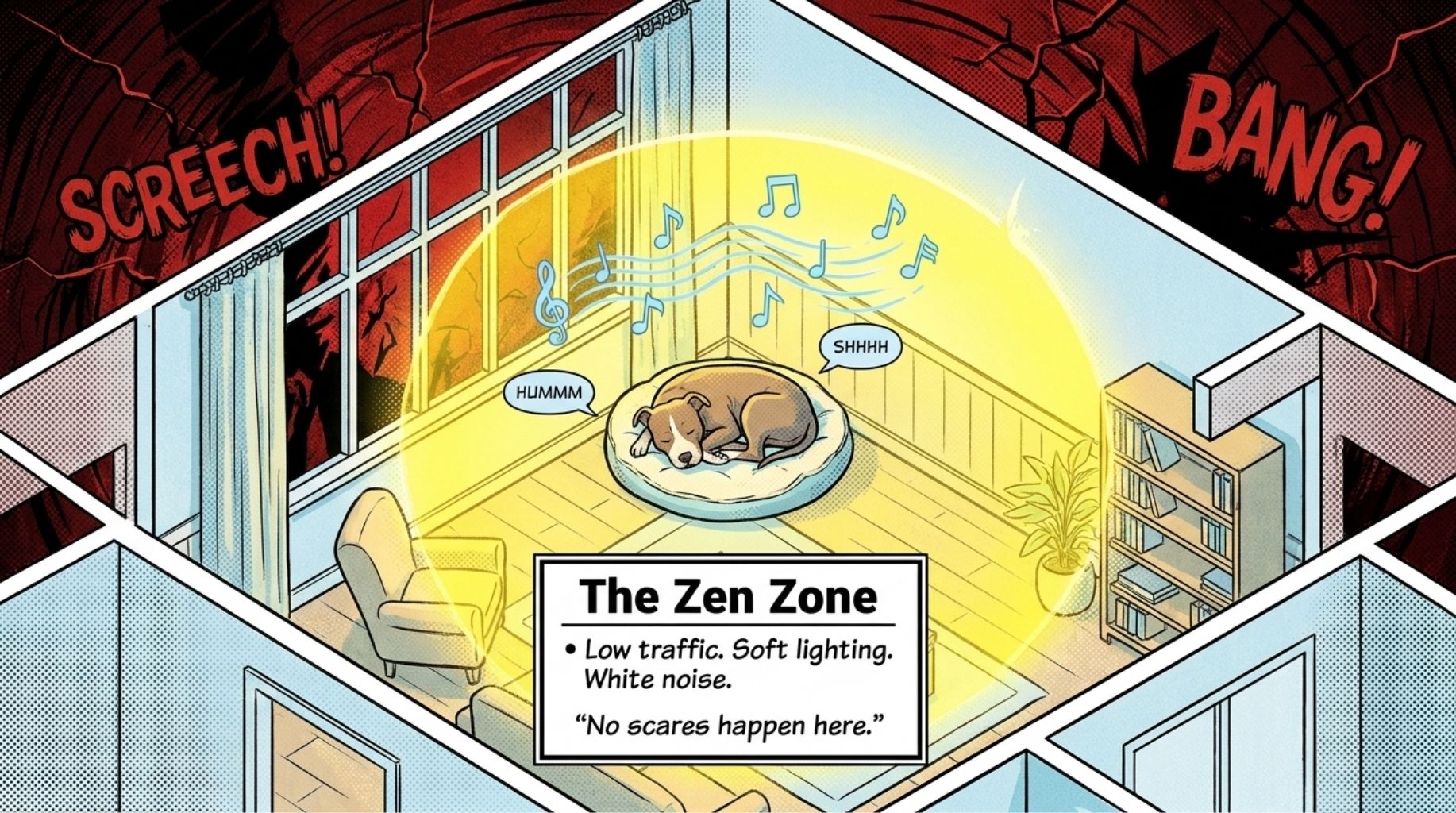 perfect area to play brain games with your Anxious dogs