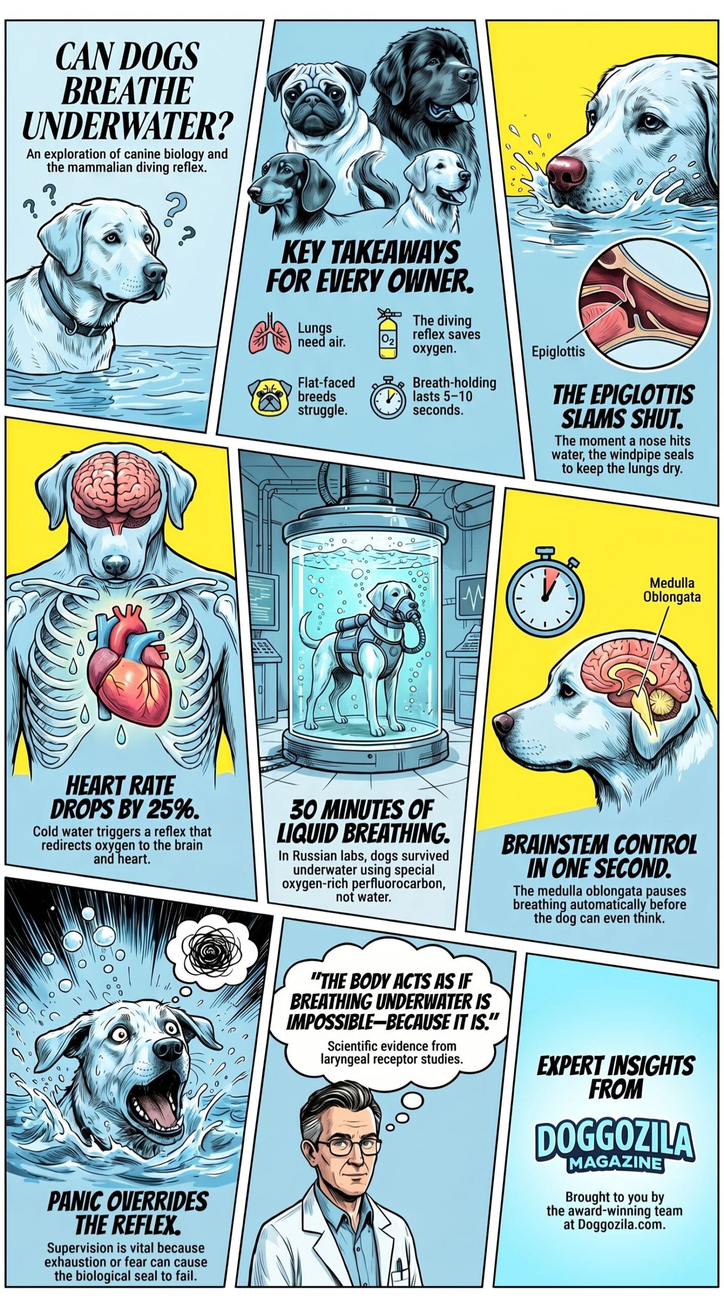 Answering the question if Dogs Can Breathe Underwater