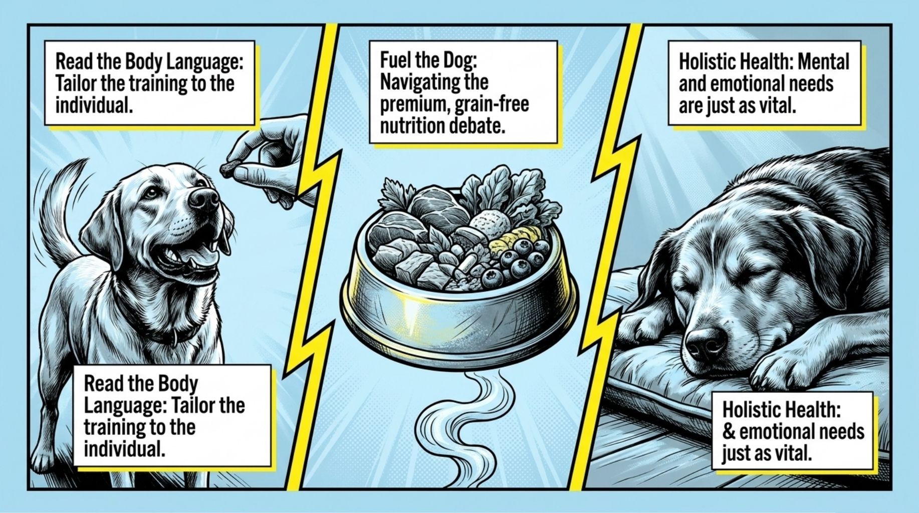 Controversies about dog training, health and nutrition