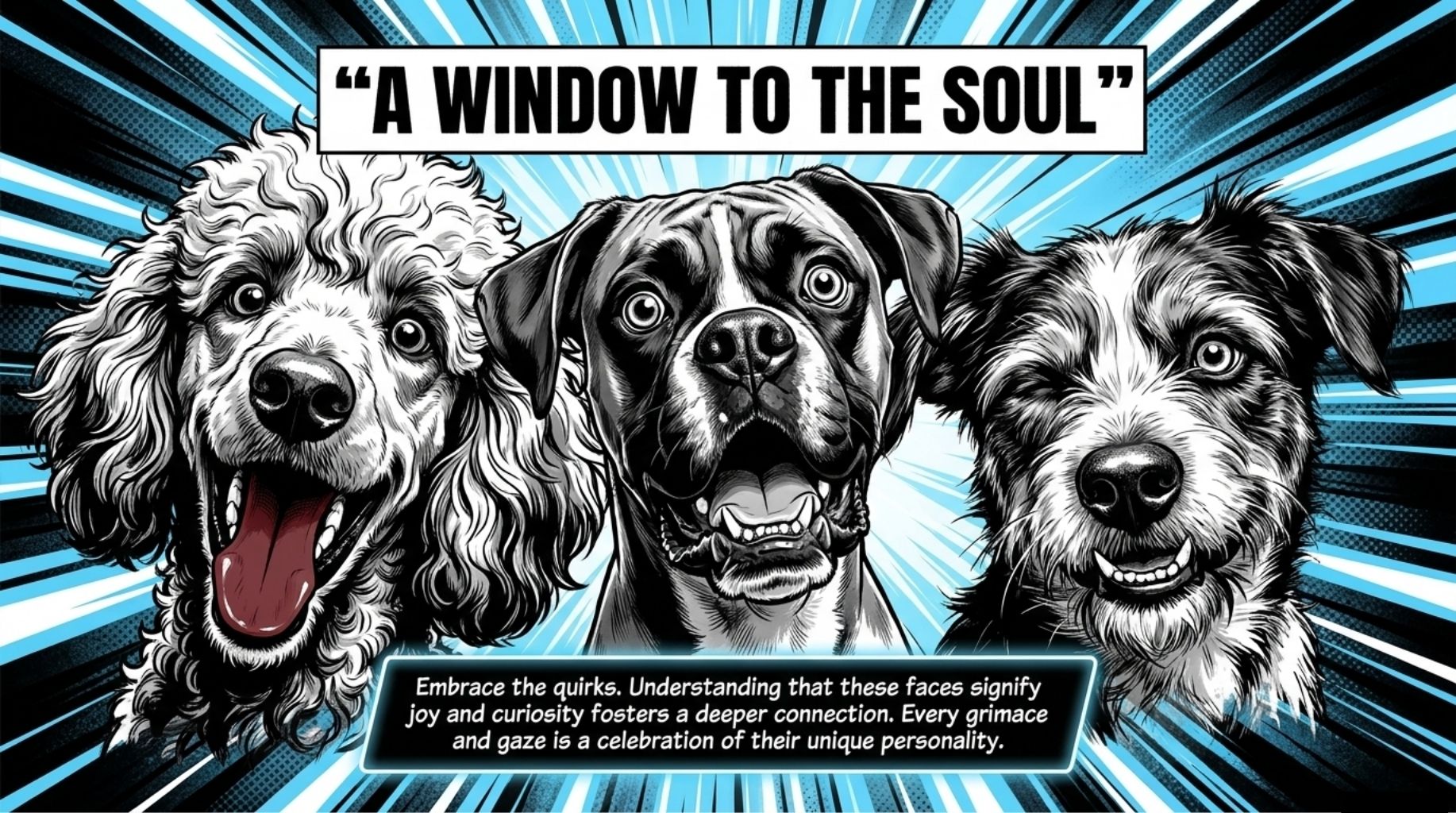 when dogs are making funny faces its a window to their soul