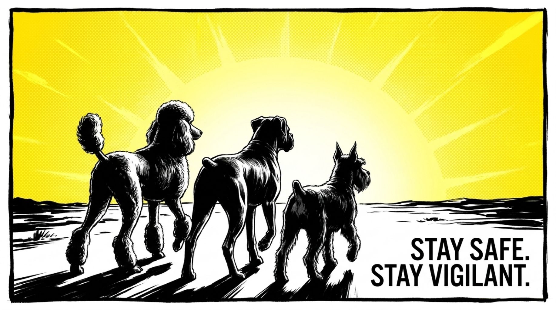 Always stay safe and vigilant for your dogs