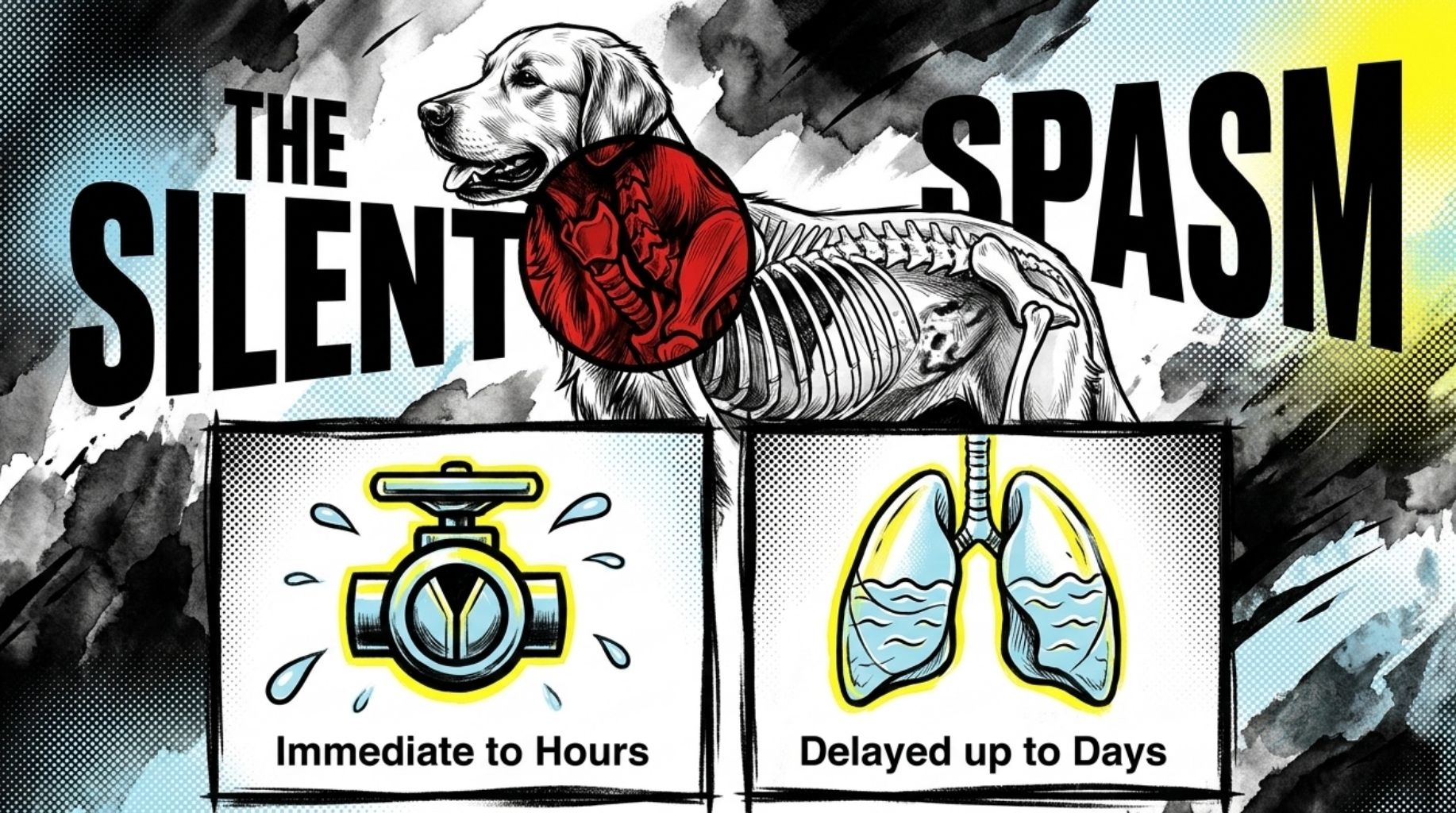 the silent spasm of dry drowning in dogs