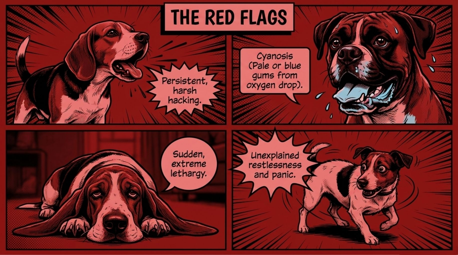 what are the red flags from dry drowning in puppies