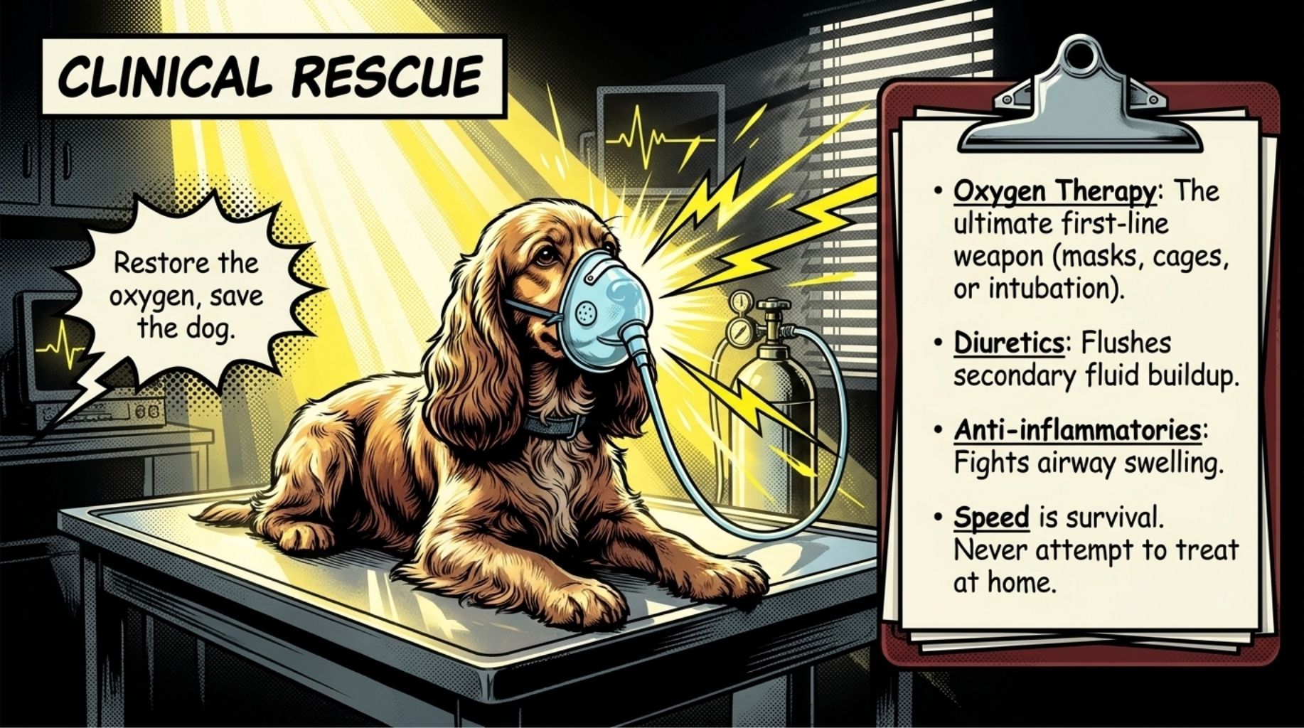 clinical rescue with restoring the oxygen in your dog