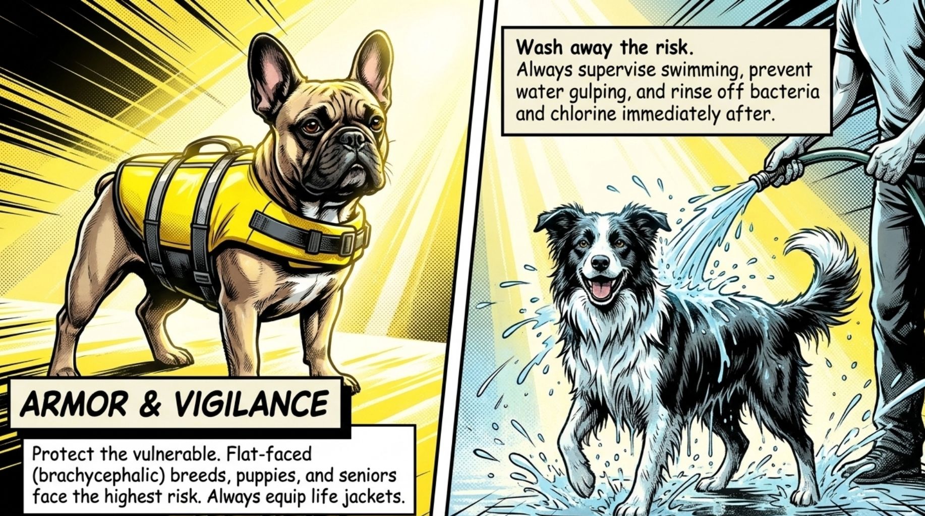 always bring vest for your dog and be vigilant about the silent drowning