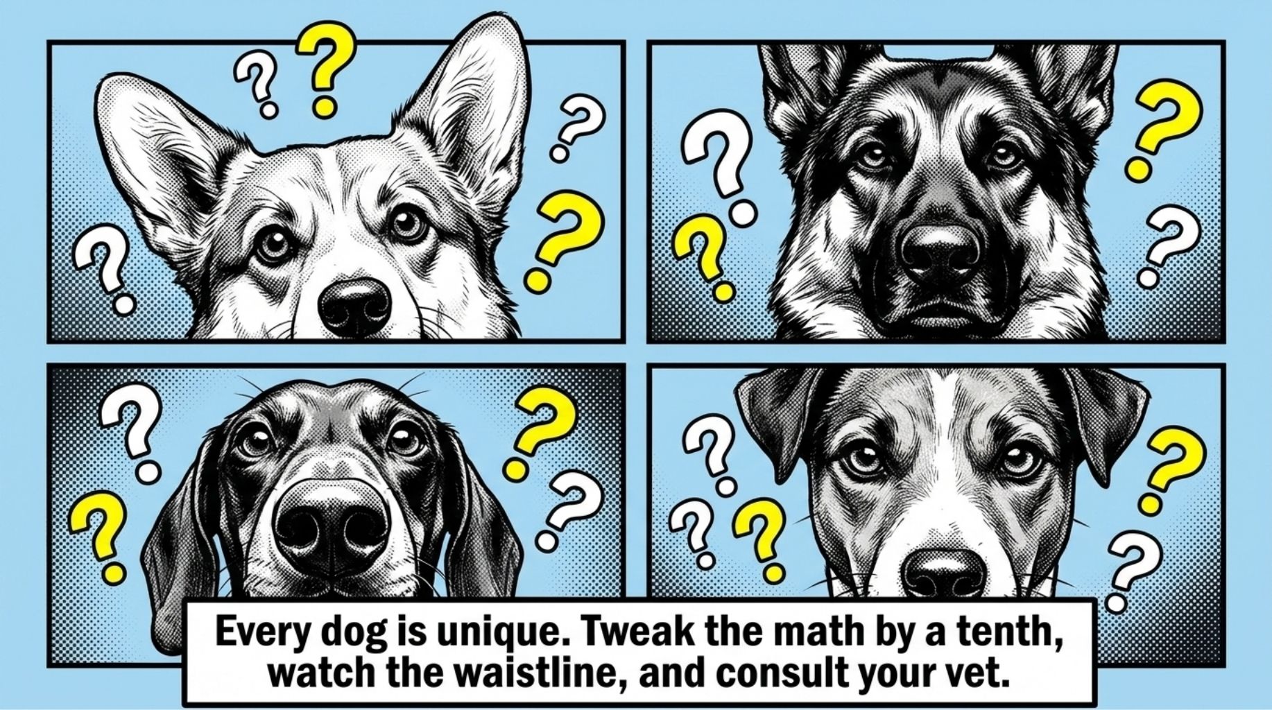 Frequently Asked Veterinary Questions about the dog feeding guide calculator 