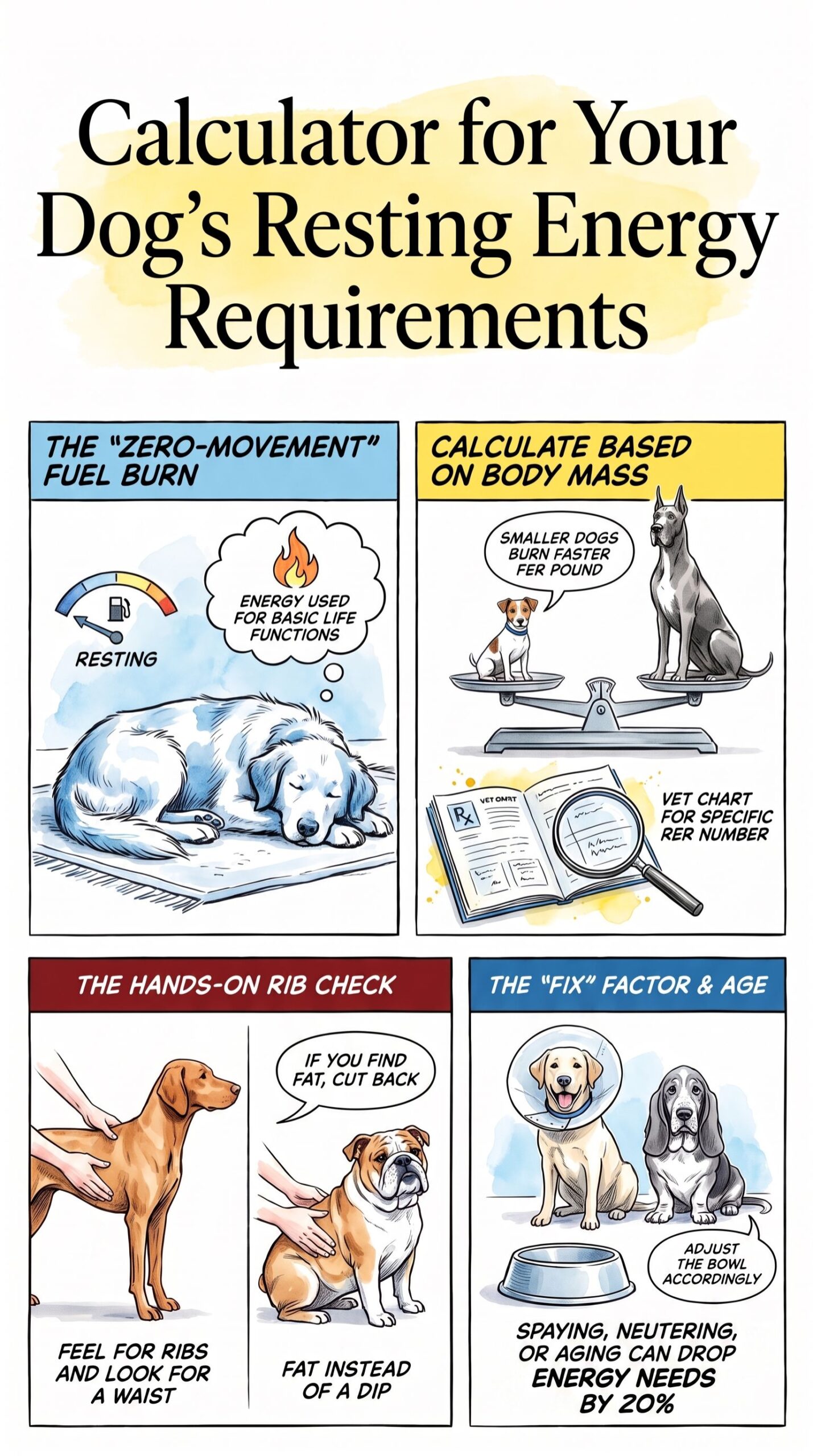 Dog Resting Energy Requirements calculator guide