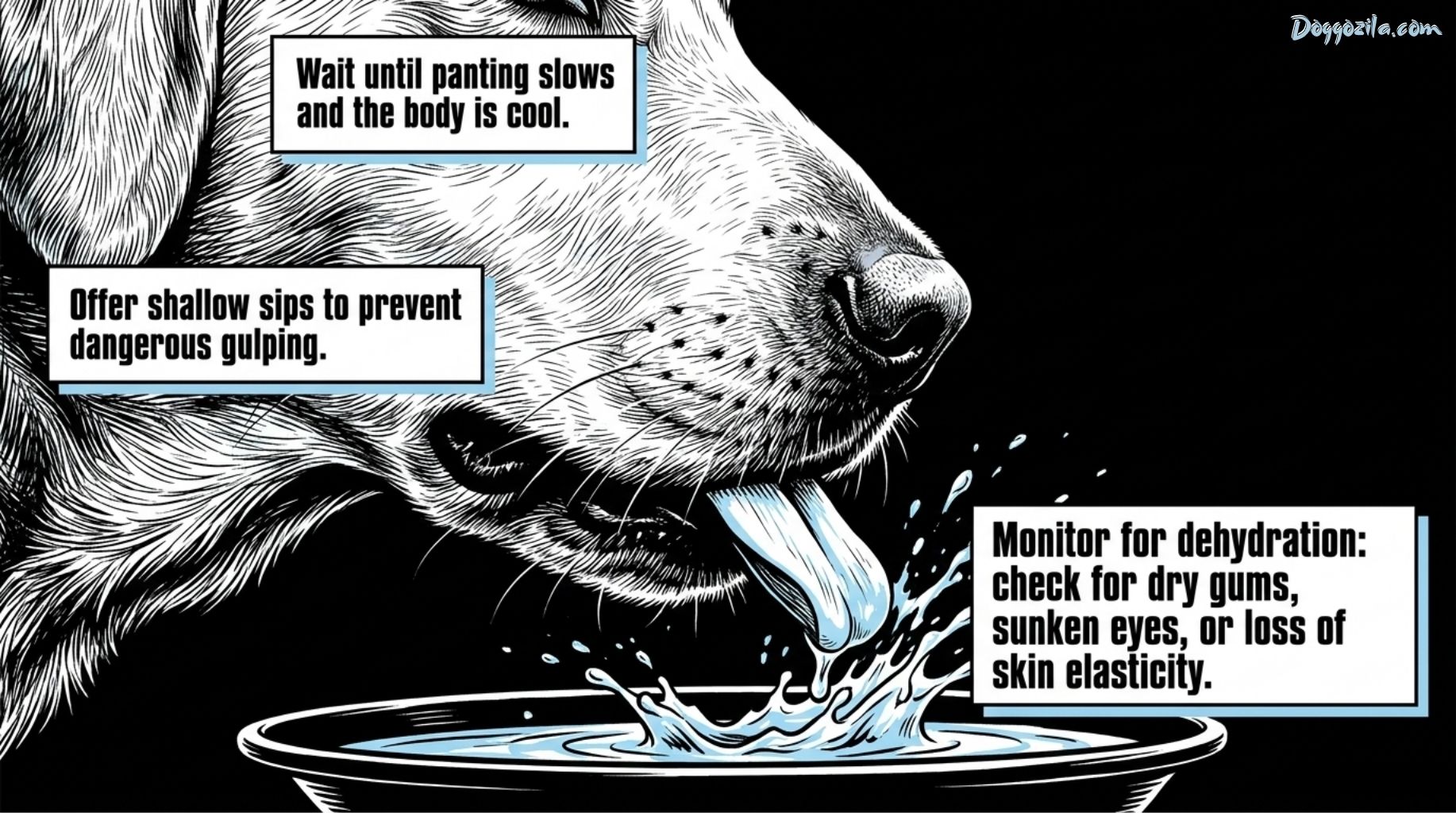 dog drinking water from a bowl