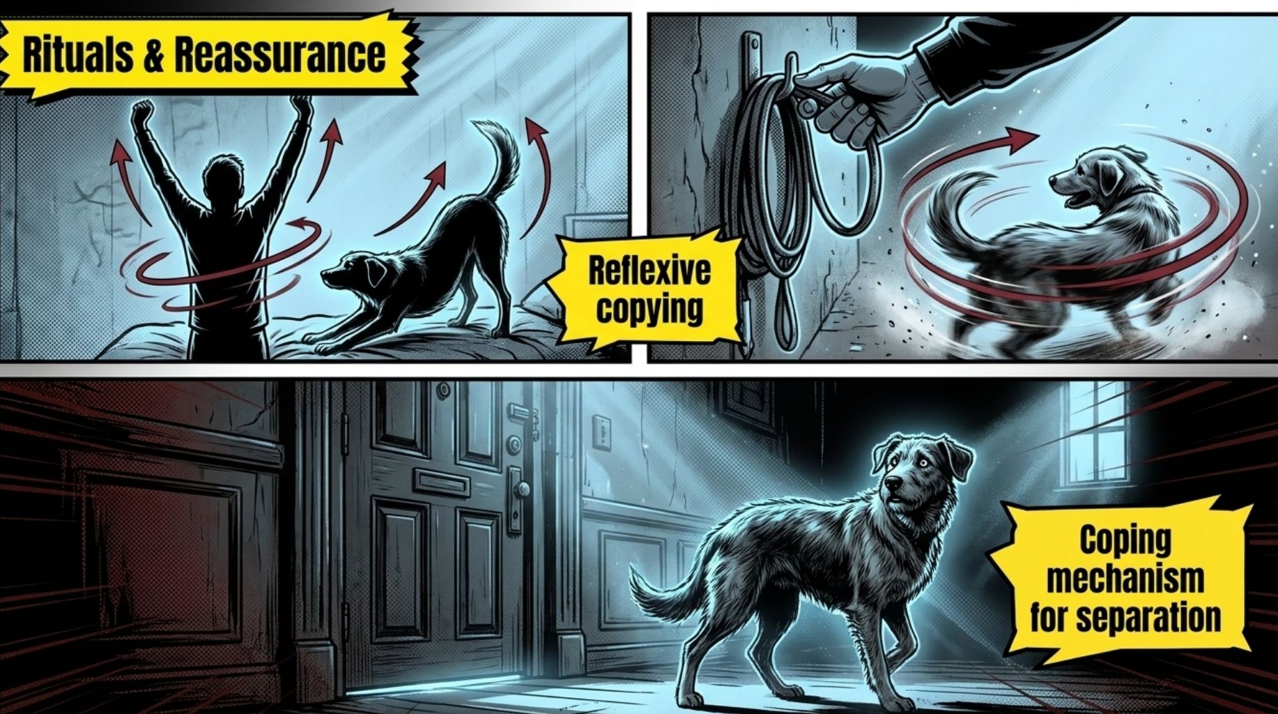 Dogs Learn to Imitate Their Owners from rituals and reassurance