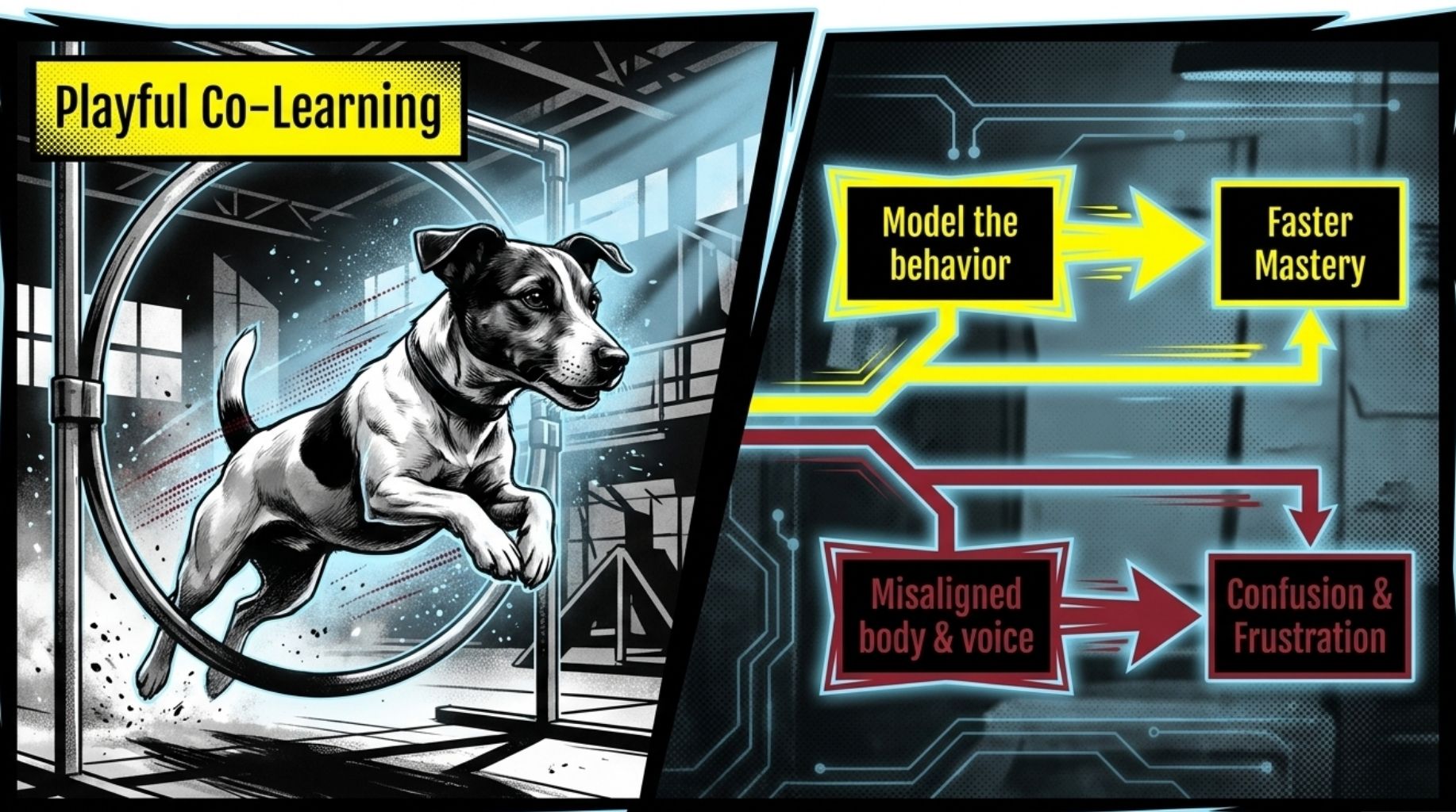Dogs Learn to Imitate Their Owners from Playful co-learning