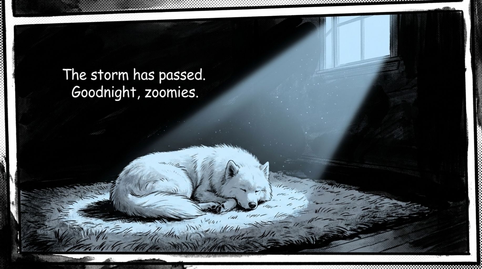 when storm has passed say goodnight to the zoomies