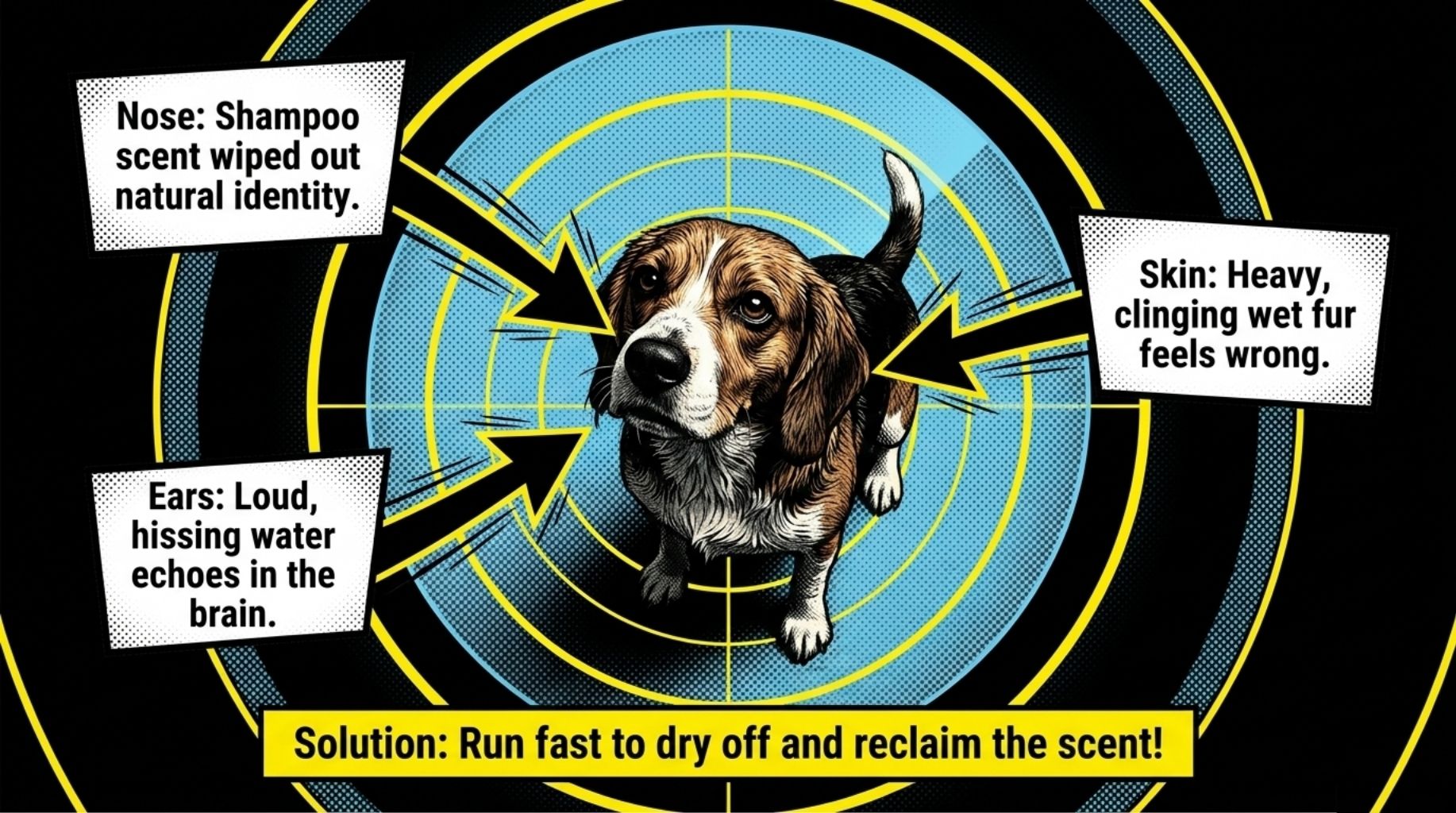 dogs run fast to dry off their fur