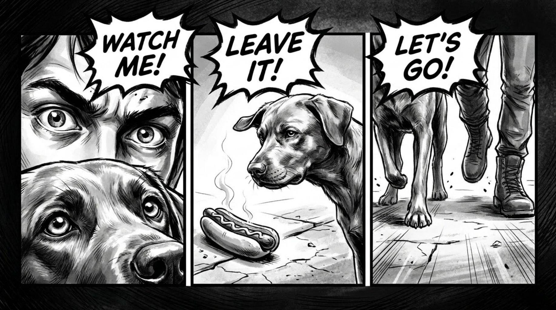top three cues for dog focus training