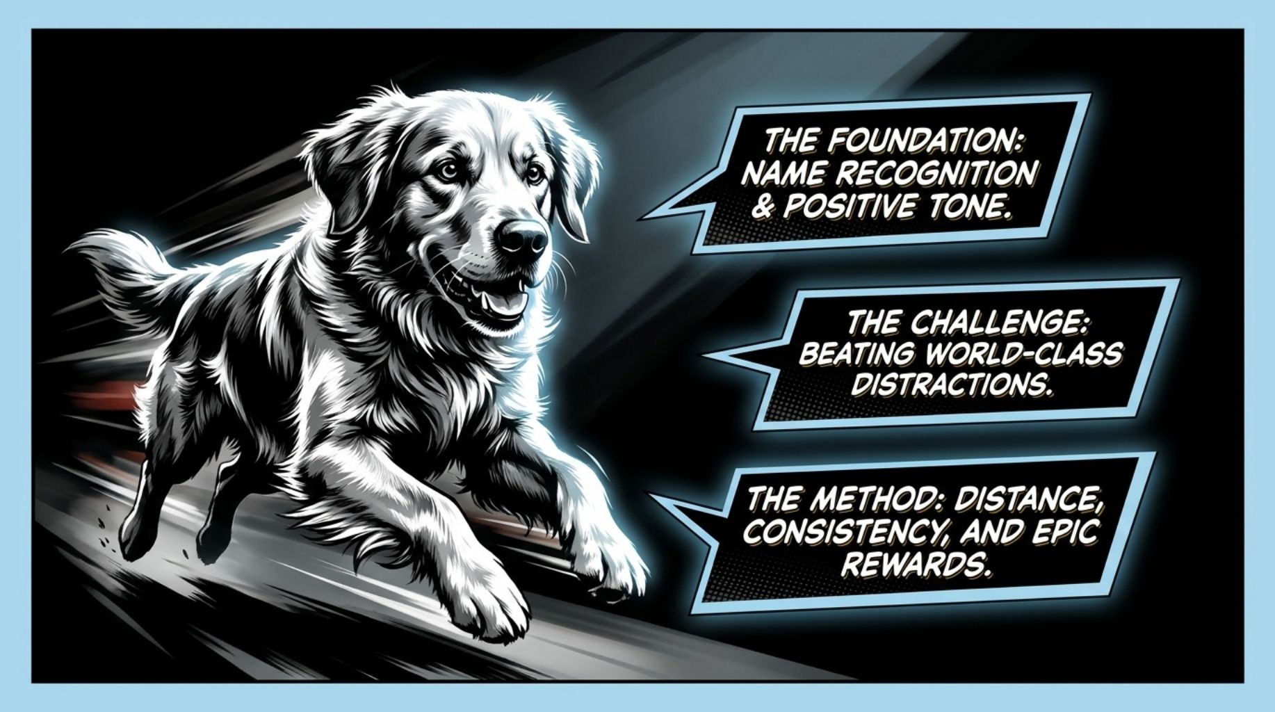 golden retriever running fast to the key takeaways of the article