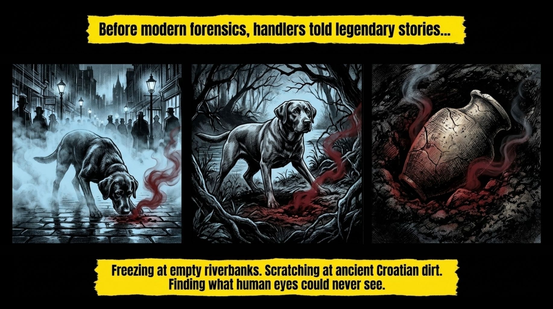the cadaver dogs from real case in Croatia