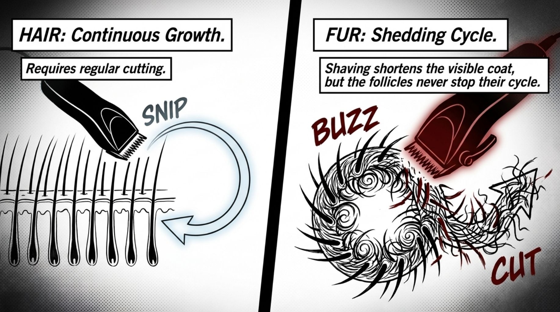 hair vs. fur